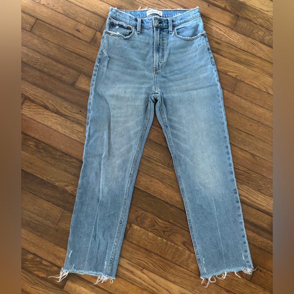 Abercrombie Curve Love Ankle Straight High Rise Jeans 6/28